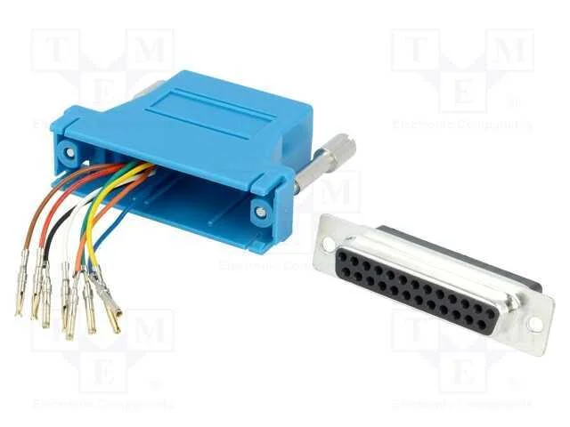 Passo: Adaptador, D-Sub 25pin Feminino,Rj45 Tomada, Azul