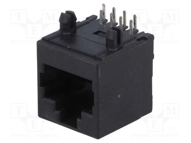 Tomada, RJ45, PIN: 8, Cat: 5, Sistema: 8p8c, THT,.