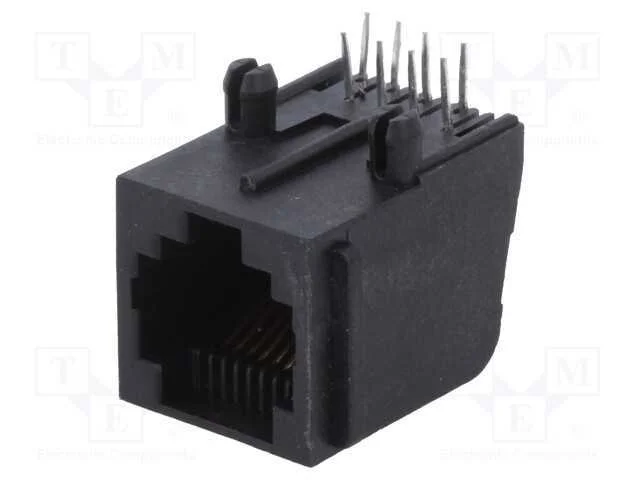 Tomada, RJ45, PIN: 8, Cat: 5, Sistema: 8p8c, THT,.