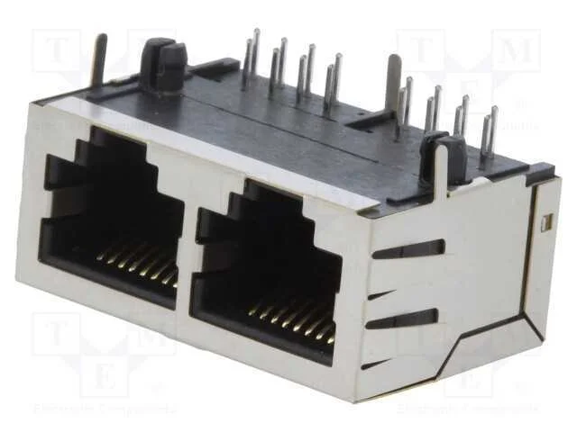 Tomada, RJ45, PIN: 8, Cat: 5, Sistema: 8p8c, THT,.