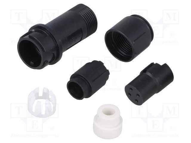 Conector: redondos, ficha, fêmea, PIN: 4, sem con.