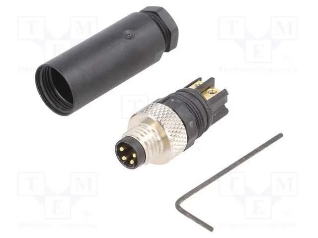 Conector: M8, macho, PIN: 4, simples, com cabo, f.