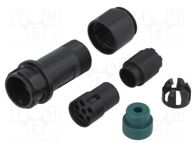 Conector: redondos, ficha, fêmea, PIN: 6, sem con.