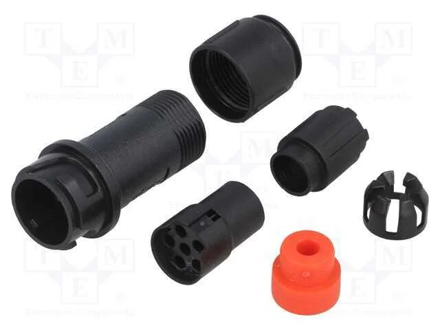 Conector: redondos, ficha, fêmea, PIN: 6, sem con.