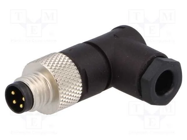 Conector: M8, macho, PIN: 4, angulares 90, com ca.