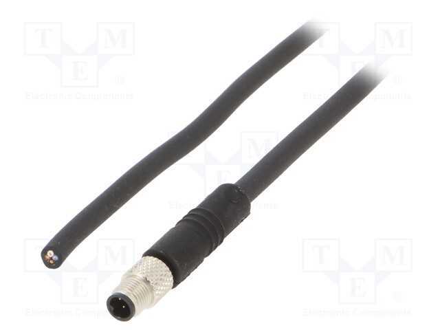 Conector: M5, Ficha, 707, Macho, Pin: 4, Não Blindados, Dourado, 1a