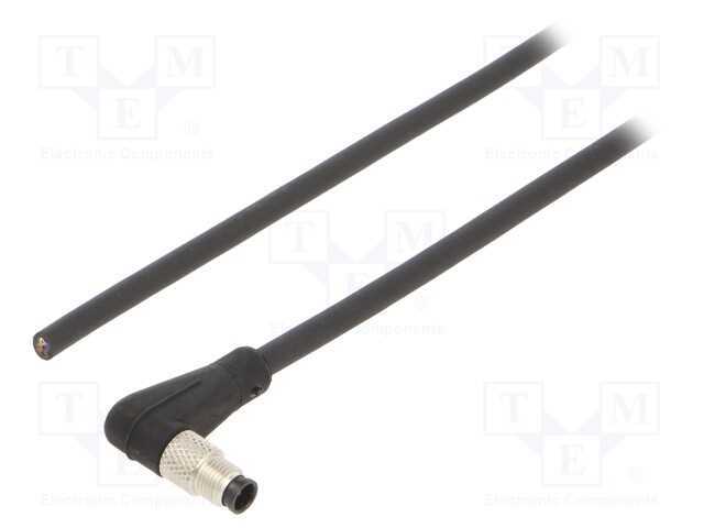 Conector: M5, Ficha, 707, Macho, Pin: 4, Não Blindados, Dourado, 1a
