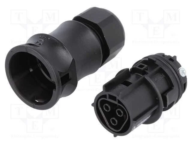 Conector: redondos, ficha, RST, fêmea, PIN: 3, pr.