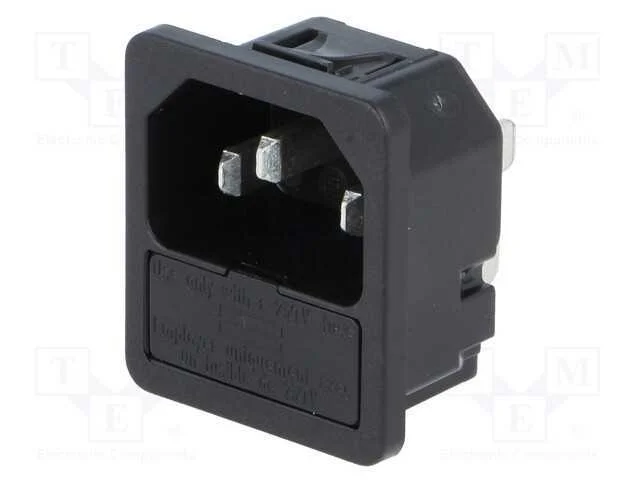 Conector: de Alimentação, Tomada, Macho, 10a, 250vac, Iec 60320