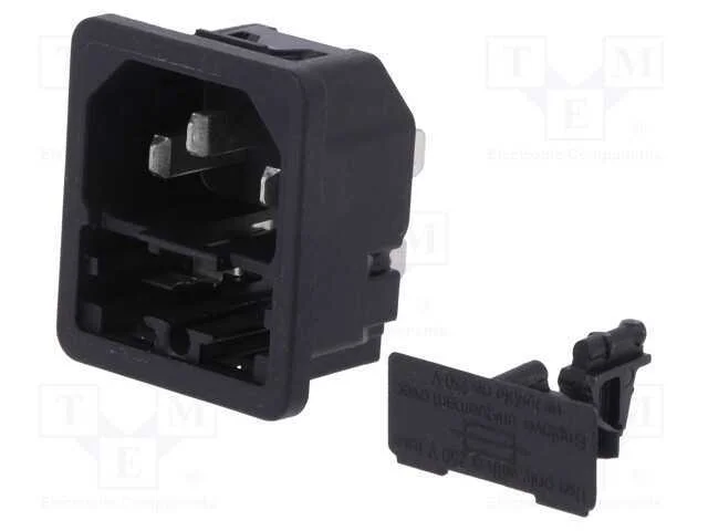 Conector: de Alimentação, Tomada, Macho, 10a, 250vac, Iec 60320