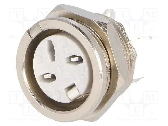 Tomada, Din, F&ecirc;mea, Pin: 3, Sistema: 180, para Painel,Roscado, 34v