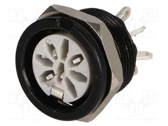 Tomada, Din, F&ecirc;mea, Pin: 8, Sistema: 270, para Painel,Roscado, 34v