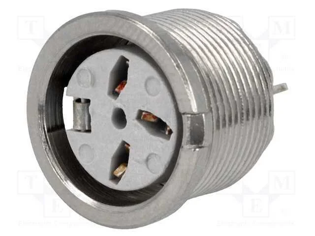 Tomada, Din, Fêmea, Pin: 3, Sistema: 180, Tht, 34v, 2a, Prateado, 10mo