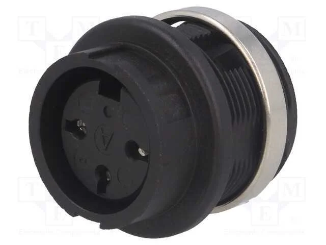 Tomada, Din, Fêmea, Pin: 3, para Painel,Torcidos, Solda, 300v, 5a