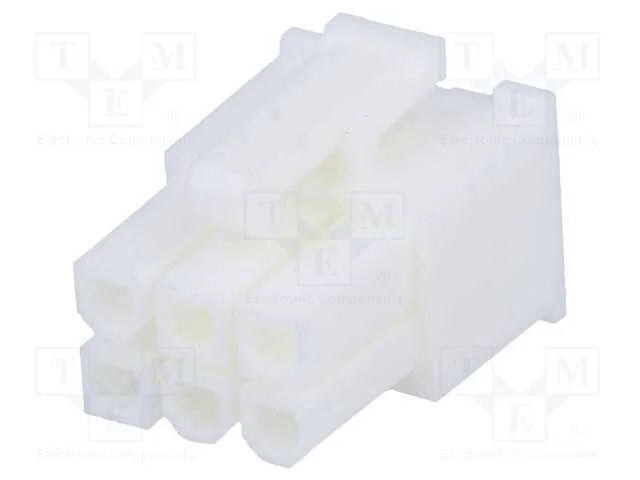 Ficha, Fio-Fio/Placa, F&ecirc;mea, Mini-Fit Jr, 4,2mm, Pin: 6, com Cabo