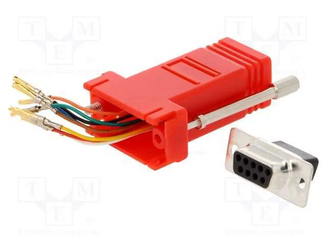 Passo: adaptador, D-Sub 9pin feminino,RJ45 tomada.