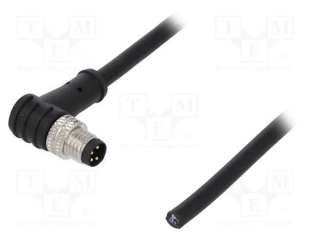 Conector: M8, Macho, Pin: 4, Angulares 90, Ficha, 3a, Ip65,Ip67, 30v
