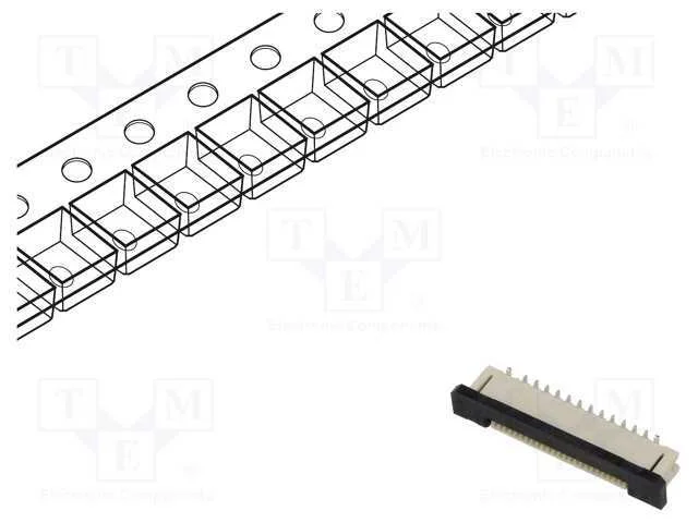 Conector: FFC/FPC, verticais, PIN: 24, ZIF, SMT, .