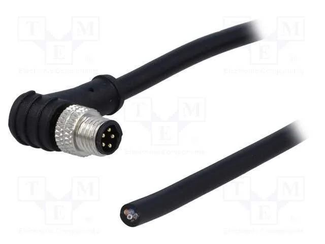Conector: M8, Macho, Pin: 5, Angulares 90, Ficha, 3a, Ip65,Ip67, 30v
