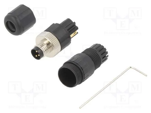 Conector: M8, macho, PIN: 3, simples, com cabo, f.