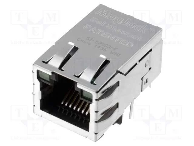 Tomada, RJ45, PIN: 8, blindadas,PoE,com díodo LED.