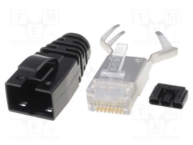 Ficha, RJ45, PIN: 8, blindadas, Sistema: 8p8c, co.