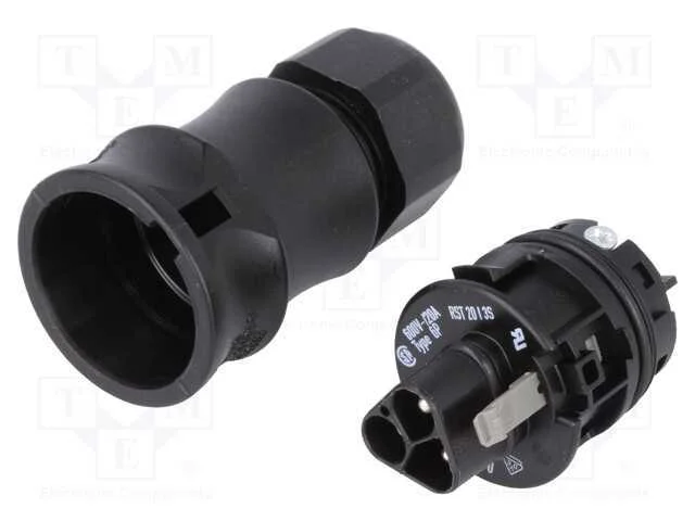 Conector: Redondos, Ficha, Rst, Macho, Pin: 3, Prateado, 20a, 250v
