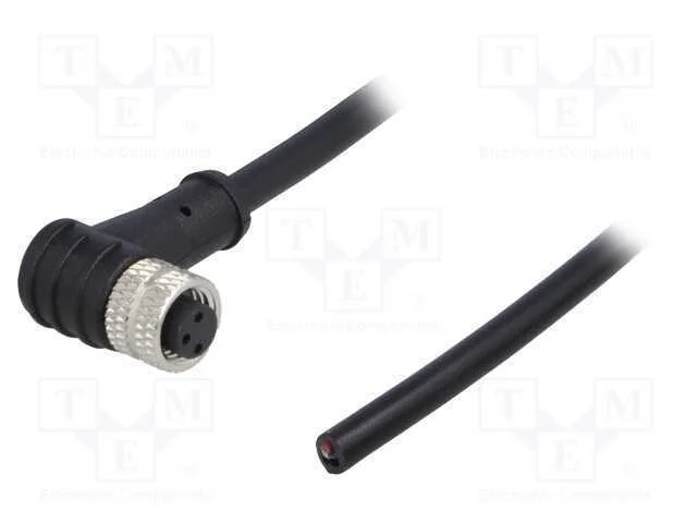 Conector: M8, fêmea, PIN: 3, angulares 90, ficha,.