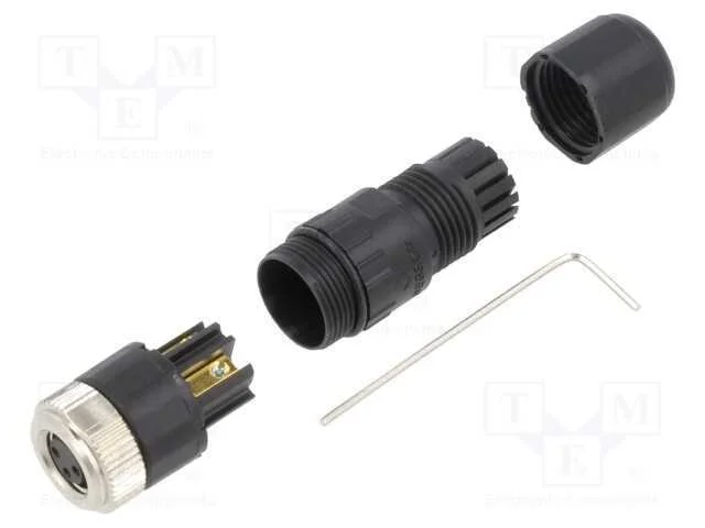 Conector: M8, fêmea, PIN: 3, simples, com cabo, f.