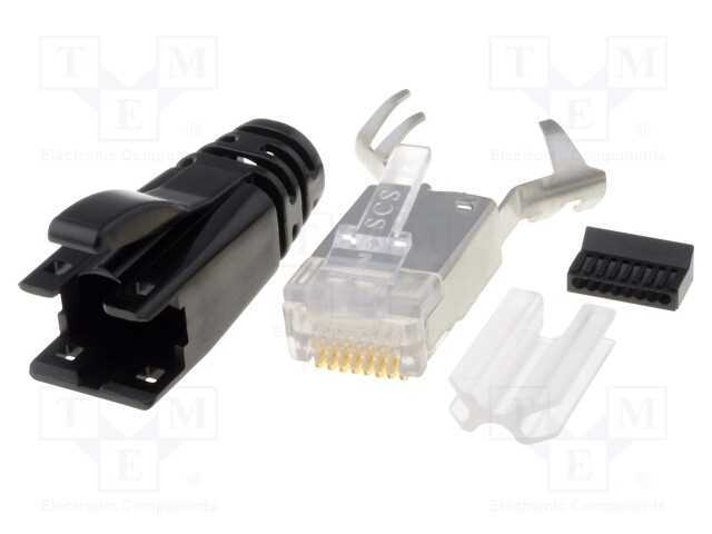 Ficha, RJ45, PIN: 8, blindadas, Sistema: 8p8c, co.