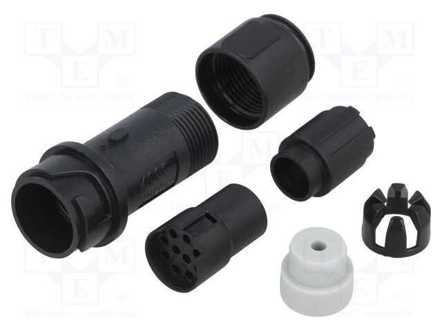 Conector: redondos, ficha, fêmea, PIN: 10, sem co.