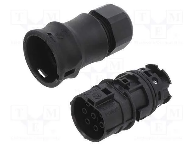 Conector: redondos, ficha, RST, fêmea, PIN: 7, pr.