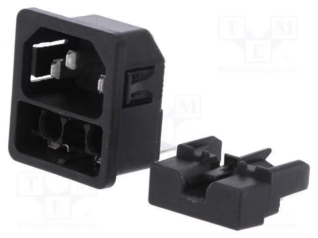 Conector: de alimentação, tomada, macho, 10A, 250.