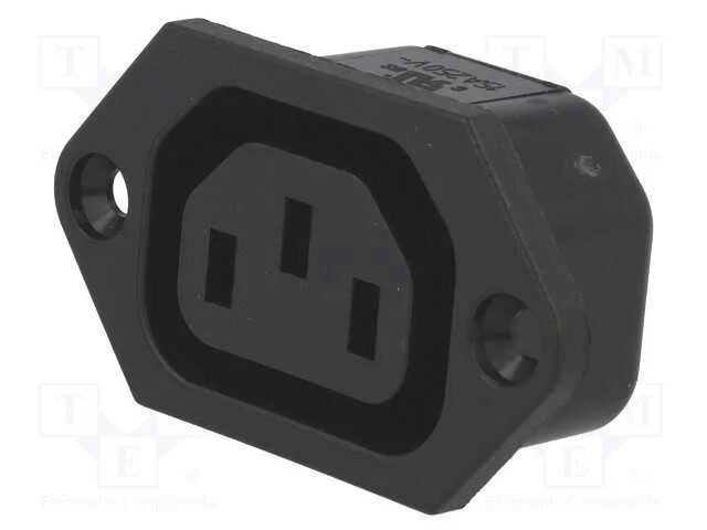 Conector: de alimentação, tomada, fêmea, 10A, 250.