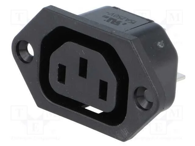 Conector: de alimentação, tomada, fêmea, 10A, 250.