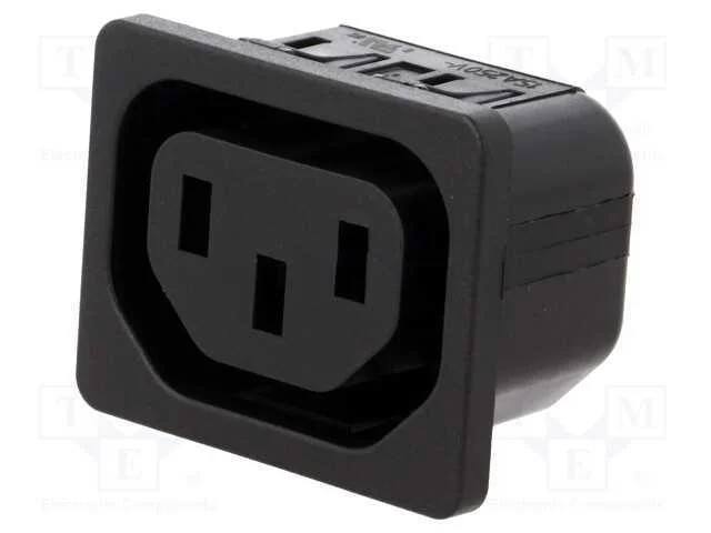 Conector: de alimentação, tomada, fêmea, 10A, 250.