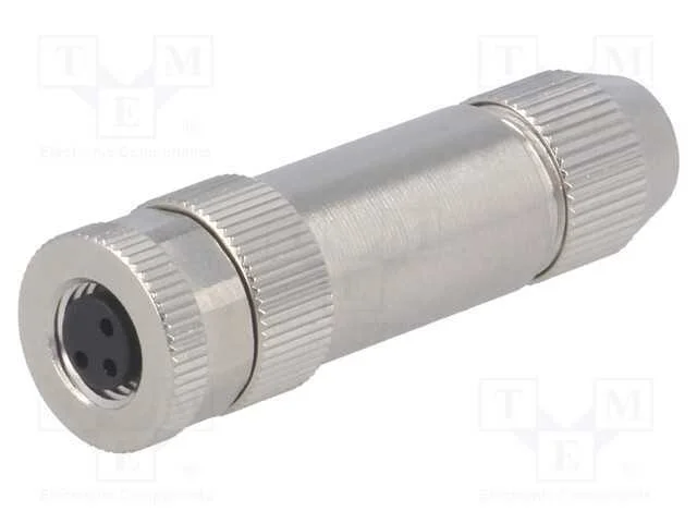 Conector: M8, Fêmea, Pin: 3, Simples, Blindadas, com Cabo, Ficha