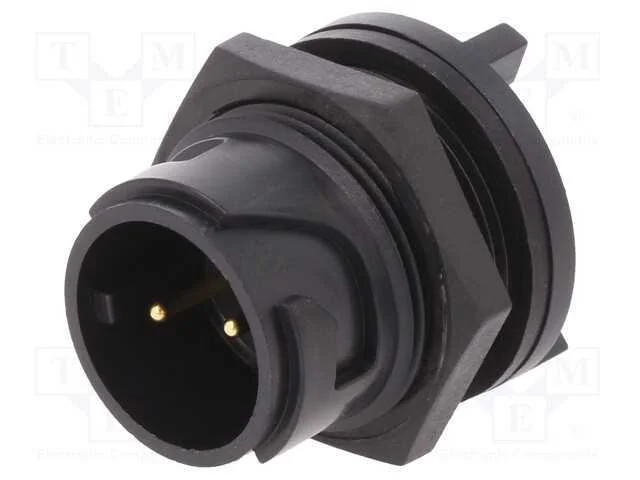 Conector: redondos, tomada, macho, PIN: 2, Buccan.