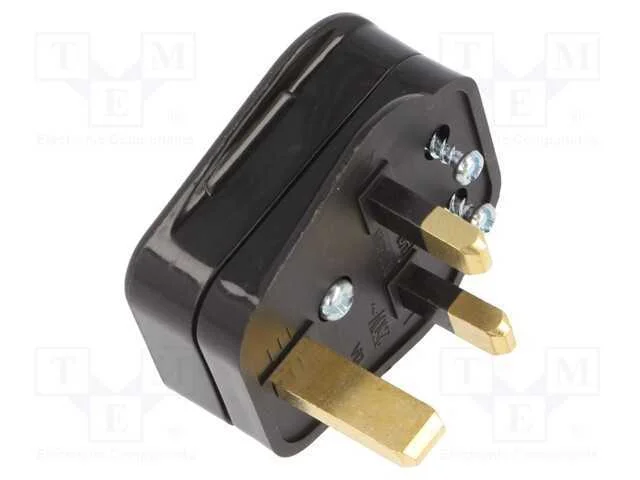 Conector: de alimentação, ficha, 2P+PE, 250VAC, 3.
