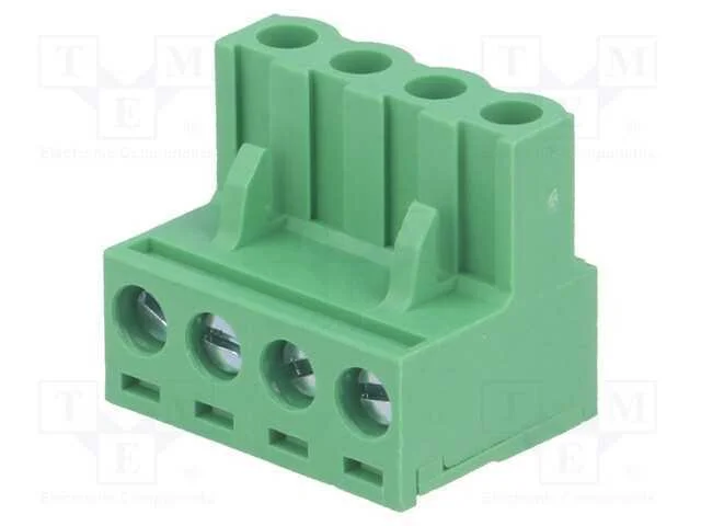 Bloco Terminal Separável, 5mm, Faixas: 4, Simples, Ficha, Fêmea