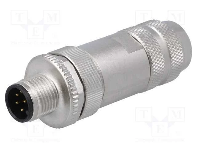 Conector: M12, ficha, macho, PIN: 8, blindadas, d.