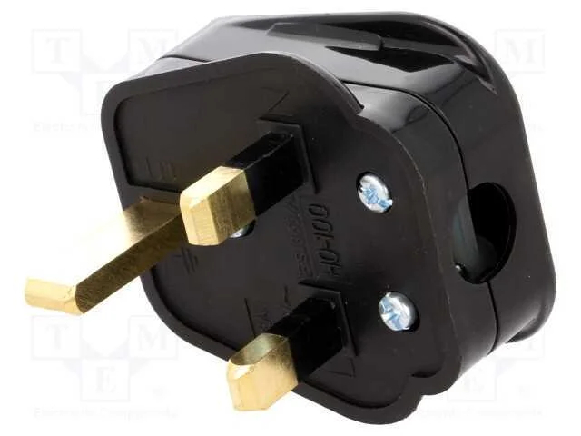 Conector: de Alimentação, Ficha, 2p+Pe, 250vac, 5a, Preta, Pin: 3
