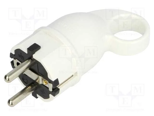 Conector: de alimentação, macho, ficha, 2P+PE, 25.