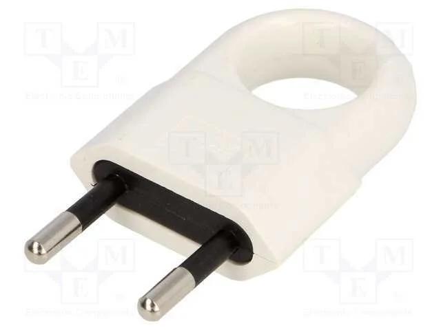 Conector: de alimentação, macho, ficha, 2P, 250VA.