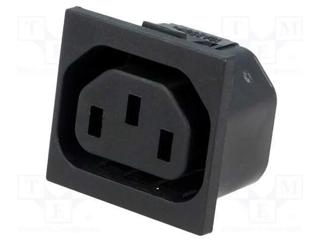 Conector: de alimentação, tomada, fêmea, 10A, 250.