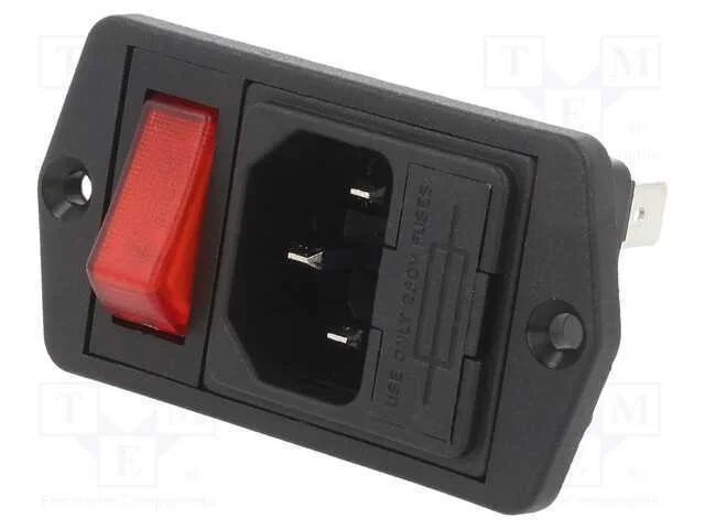 Conector: de Alimentação, Tomada, Macho, 10a, 250vac, Iec 60320