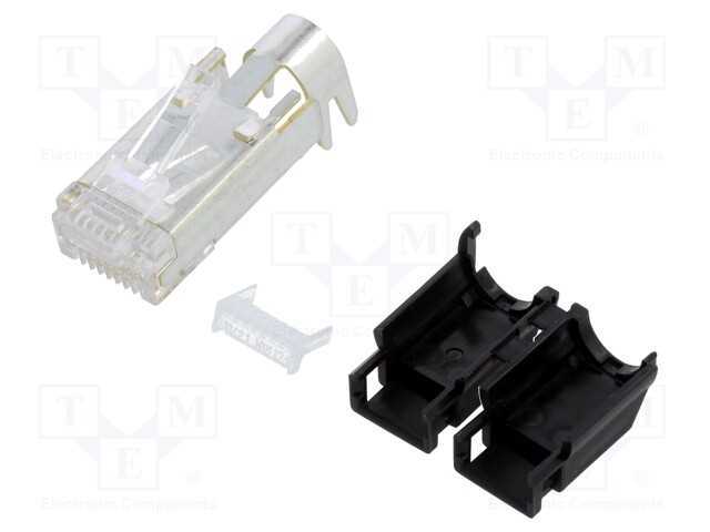 Ficha, RJ45, TM21P, PIN: 8, Cat: 5e, blindadas,co.