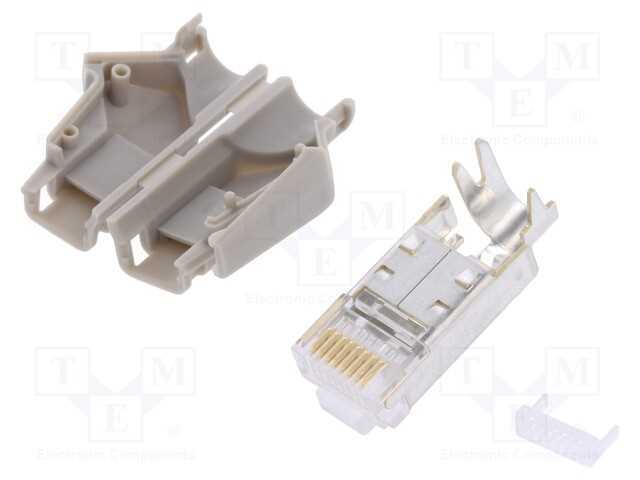 Ficha, RJ45, TM21P, PIN: 8, Cat: 5e, blindadas,co.