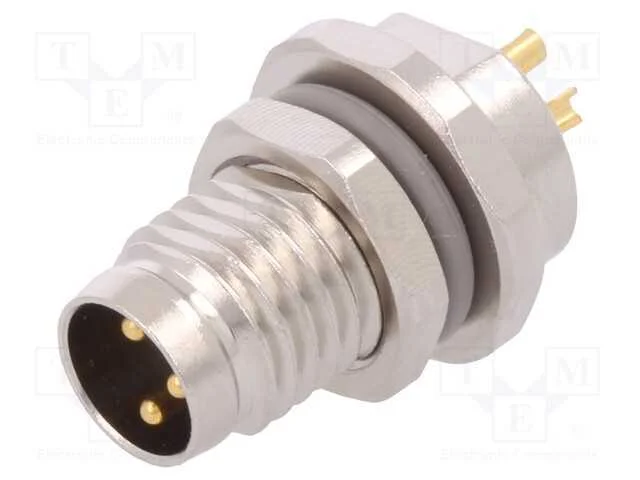 Conector: M8, Macho, Pin: 3, Não Blindados, Tomada, Ip67, 60v