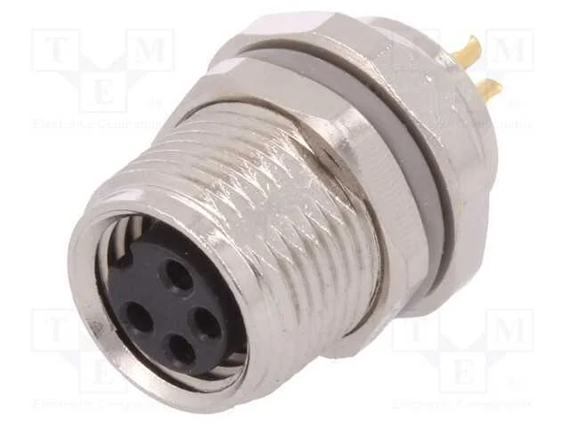 Conector: M8, Fêmea, Pin: 4, Não Blindados, Tomada, Ip67, 30v